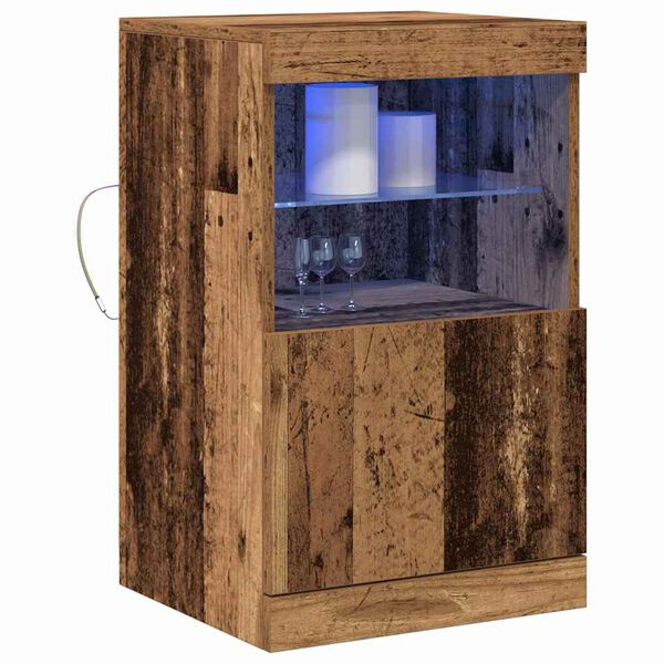 vidaXL Buffet LED Bois ancien 41 x 37 x 67 cm Bois d'ing&eacute;nierie