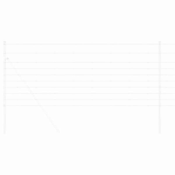 vidaXL Cl&ocirc;ture de prairie Argent&eacute; 25 x 1 m Acier galvanis&eacute;