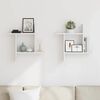 vidaXL &Eacute;tag&egrave;res murales 2 pcs blanc 50x12x50 cm bois d'ing&eacute;nierie