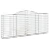 vidaXL Panier de gabions arqu&eacute; 300x30x120/140 cm Fer galvanis&eacute;