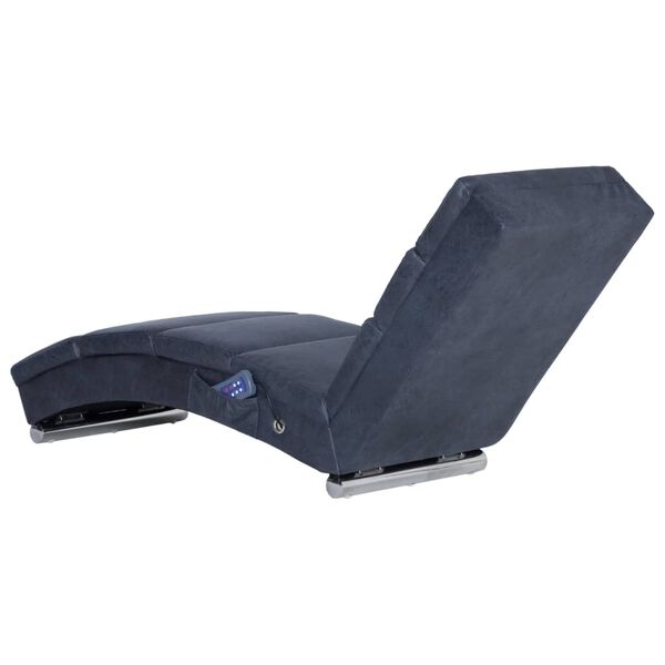 vidaXL Chaise longue de longue Gris Similicuir daim