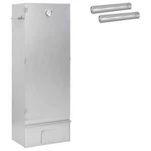 vidaXL Four &agrave; fumer 3 pcs 44,5 x 29 x 110 cm Acier galvanis&eacute; Argent&eacute;