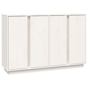vidaXL Buffet Blanc 120x35x80 cm Bois massif de pin