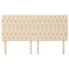 vidaXL T&ecirc;te de lit Cr&egrave;me 180x7x118/128 cm Tissu