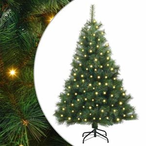 vidaXL Sapin de No&euml;l artificiel avec 150 LED Vert 120 cm PE et PVC