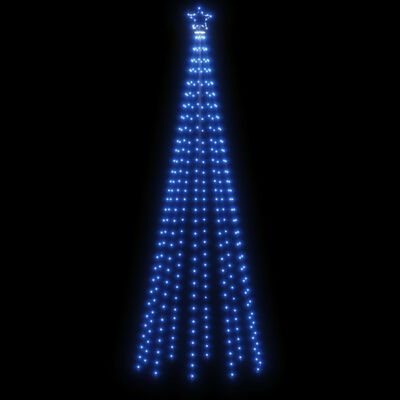 vidaXL Sapin de Noël avec piquet Bleu 310 LED 300 cm