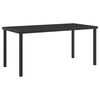 vidaXL Ensemble de salle &agrave; manger pour jardin 7 pcs Noir