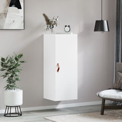 vidaXL Armoire murale blanc 34,5x34x90 cm