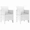 vidaXL Ensemble de salle à manger pour jardin 3 pcs Blanc Rattan Polt