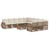 vidaXL Ensemble de canap&eacute; de jardin 12 pcs Beige et blanc cr&egrave;me