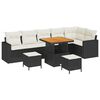 vidaXL Ensemble de canap&eacute; de jardin 9 pc Noir polyrotin
