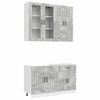 vidaXL Unit&eacute; de cuisine LUCCA 4 pc Gris b&eacute;ton Bois d'ing&eacute;nierie