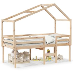 vidaXL Lit haut sans matelas 90x190 cm bois de pin massif
