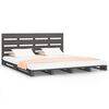 vidaXL Cadre de lit sans matelas gris 150x200 cm bois de pin massif