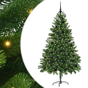 vidaXL Sapin de No&euml;l avec 300 LED avec support Vert 180 cm PE