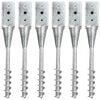 vidaXL Piquets au sol 6 pcs Argenté 10x10x57 cm Acier galvanisé