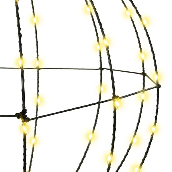 vidaXL Boule avec 192 LED Blanc chaud 60 cm M&eacute;tal
