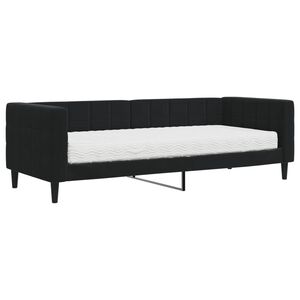 vidaXL Lit de jour avec matelas noir 80x200 cm velours