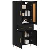 vidaXL Haut Armoire Ch&ecirc;ne noir 69,5 x 34 x 180 cm Bois d'ing&eacute;nierie