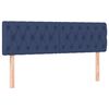 vidaXL T&ecirc;tes de lit Bleu 144x7x78/88 cm Tissu