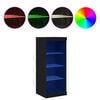 vidaXL Buffet LED Ch&ecirc;ne noir 41 x 37 x 100 cm Bois d'ing&eacute;nierie