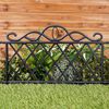 ProGarden Cl&ocirc;ture de jardin d&eacute;corative 5 pcs PP Noir 48x34 cm