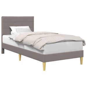 vidaXL Cadre de lit avec t&ecirc;te de lit Taupe 90 x 190 cm Tissu