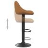 vidaXL Tabourets de bar lot de 2 marron velours
