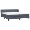 vidaXL Sommier &agrave; lattes de lit et matelas gris fonc&eacute; 180x210cm velours