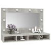 vidaXL Armoire &agrave; miroir avec LED Gris b&eacute;ton 90x31,5x62 cm