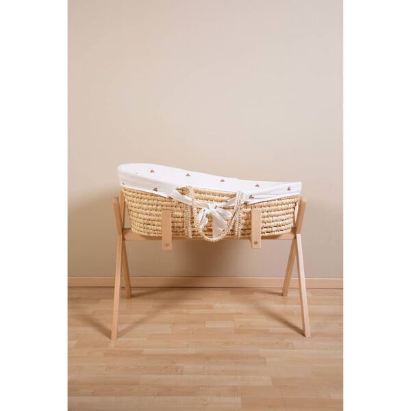 CHILDHOME Panier Mo&iuml;se avec matelas et housse Naturel C&oelig;urs
