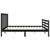 vidaXL Cadre de lit sans matelas noir 200x200 cm bois massif de pin