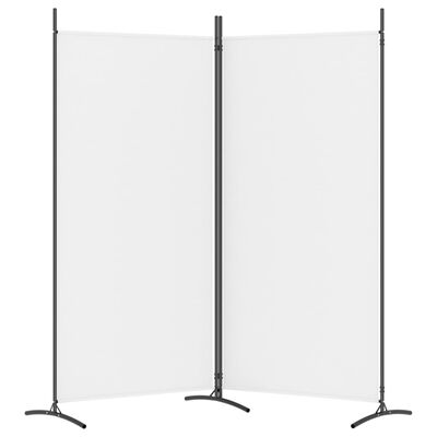 vidaXL Cloison de séparation 2 panneaux Blanc 175x180 cm Tissu