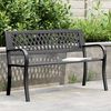 vidaXL Banc de jardin Noir 120 cm Acier