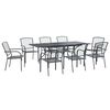 vidaXL Ensemble de salle &agrave; manger pour jardin 9 pcs Anthracite