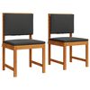 vidaXL Chaise de jardin avec coussin 2 pcs Marron Bois d'acacia massif