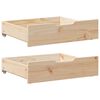 vidaXL Tiroirs sous le lit avec roulettes 2 pcs 75x55x17 cm pin massif