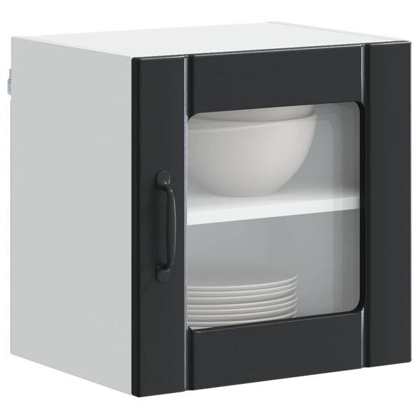 vidaXL Armoire de cuisine 2 pcs Noir 40 x 31 x 40 cm Bois d'ing&eacute;nierie