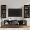 vidaXL Ensemble de meubles TV 4 pcs Noir Bois d'ingénierie