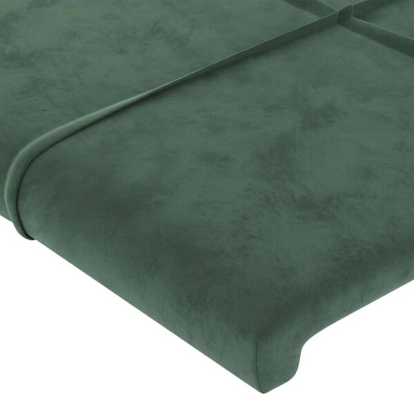 vidaXL T&ecirc;te de lit Vert fonc&eacute; 90x5x118/128 cm Velours