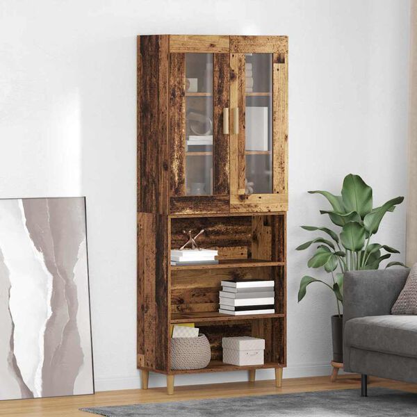 vidaXL Haut Armoire Bois Ancien 69,5 x 34 x 180 cm