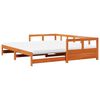 vidaXL Lit de jour et lit gigogne et matelas 90x200 cm bois pin massif