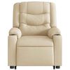 vidaXL Fauteuil inclinable Cr&egrave;me Tissu