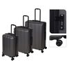 ProWorld Ensemble de valises 3 pcs avec serrure TSA noir