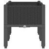 vidaXL Jardini&egrave;re avec pieds noir 80x40x42 cm PP
