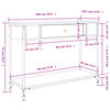 vidaXL Table console ch&ecirc;ne fum&eacute; 100x34,5x75 cm bois d'ing&eacute;nierie