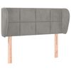 vidaXL T&ecirc;te de lit avec oreilles Gris clair 103x23x78/88 cm Velours