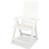 vidaXL Chaises inclinables de jardin lot de 6 Plastique Blanc