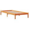 vidaXL Lit biblioth&egrave;que sans matelas cire marron 75x190 cm pin massif