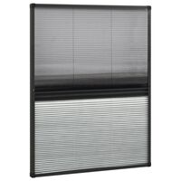 vidaXL Moustiquaire plissée pour fenêtre Aluminium 80x100 cm et auvent